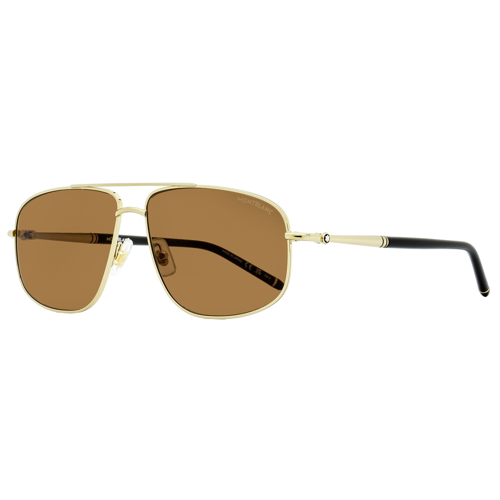 Montblanc Pilot Sunglasses MB0069S 001 Gold/Black 60mm
